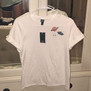 white galaxy t shirt